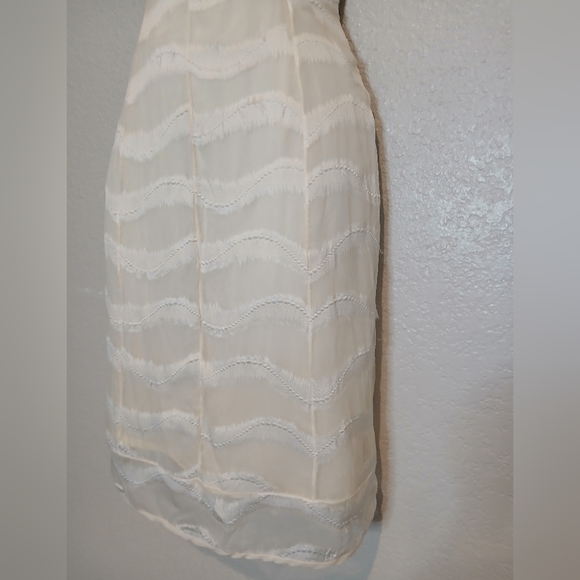 Richard Chai 100% Silk Ivory Cream & White Sheath Pencil Dress Size 6 - Picture 2 of 7